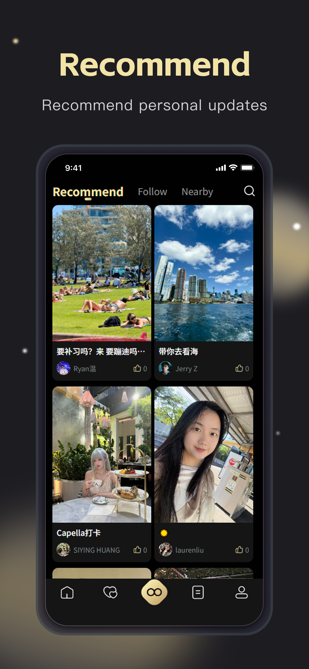 GoBuddy community recommendations screen